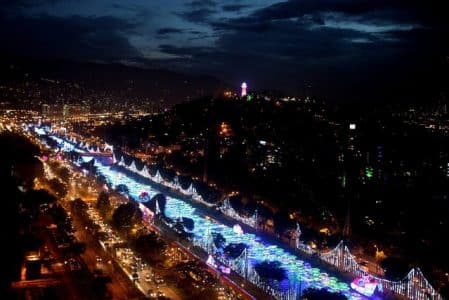 Christmas lights city