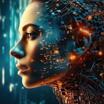 AI For Voice Over. Photo of Human Big data visualization. Image licence from FreePik: https://www.freepik.com/free-ai-image/human-big-data-visualization_65694562.htm This image is being used to illustrate the article "How To Use AI For Voice Over Projects."