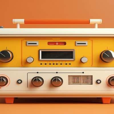 Radio Advertising. Image of a close up on a retro radio. This image is used to illustrate the article “Radio Advertising: A Voice-Over Agency's View.” Freepik license: https://www.freepik.com/free-ai-image/close-up-retro-boom-box_60204785.htm